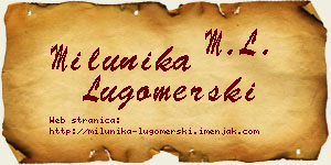 Milunika Lugomerski vizit kartica